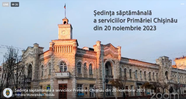 Ședința săptămânală a serviciilor Primăriei Chișinău din 20 noiembrie 2023